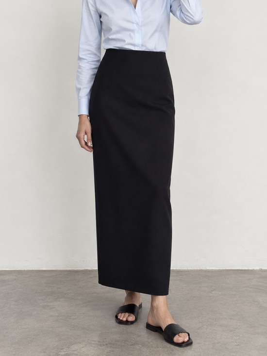 Handmade Dresses & Skirts - Handmade Black Maxi Pencil Skirt | Size S